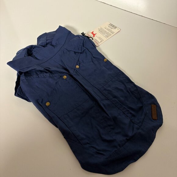 Reddy Dog Shirt Size Small 13-15in Navy Snap-Up D-Ring Portal Pet Apparel NEW - Picture 2 of 5
